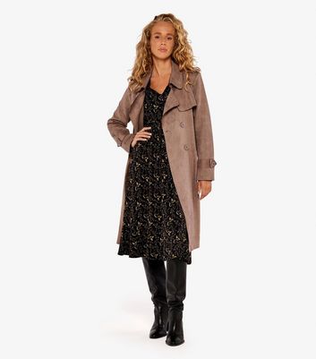 Apricot Brown Collared Trench Coat New Look