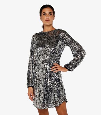 Grey sequin dresses sale