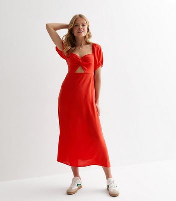 New look red midi dress best sale