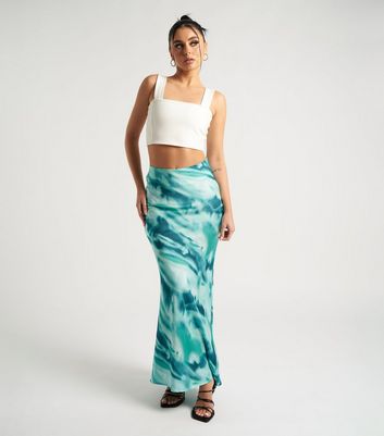 Jupe Maxi AGB Tie-dye - Bleu Marine Et Blanc - Taille Large - NWOT