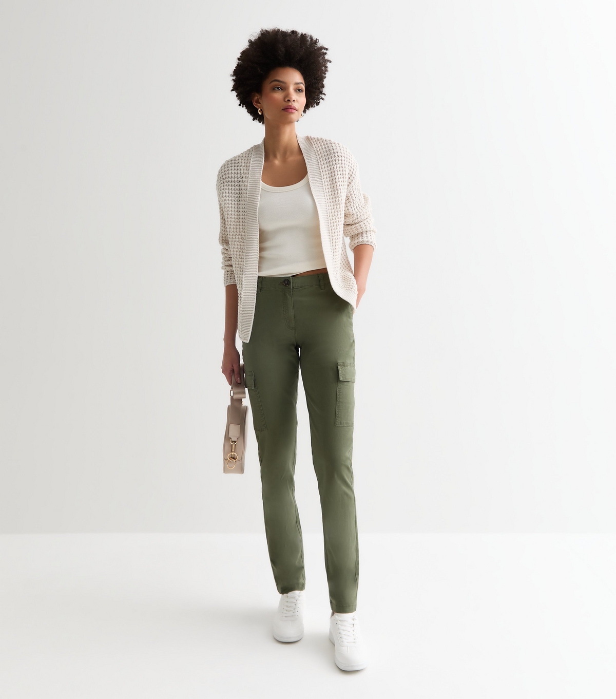 Women's Tall Khaki Cargo Trousers JDY New Look