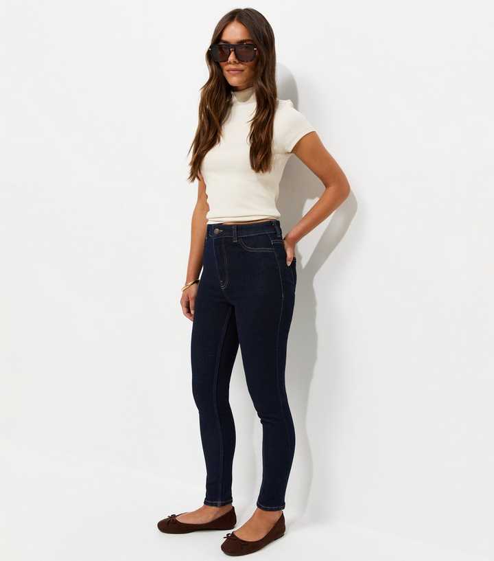 Petite Navy Skinny Fit Hallie Jeans