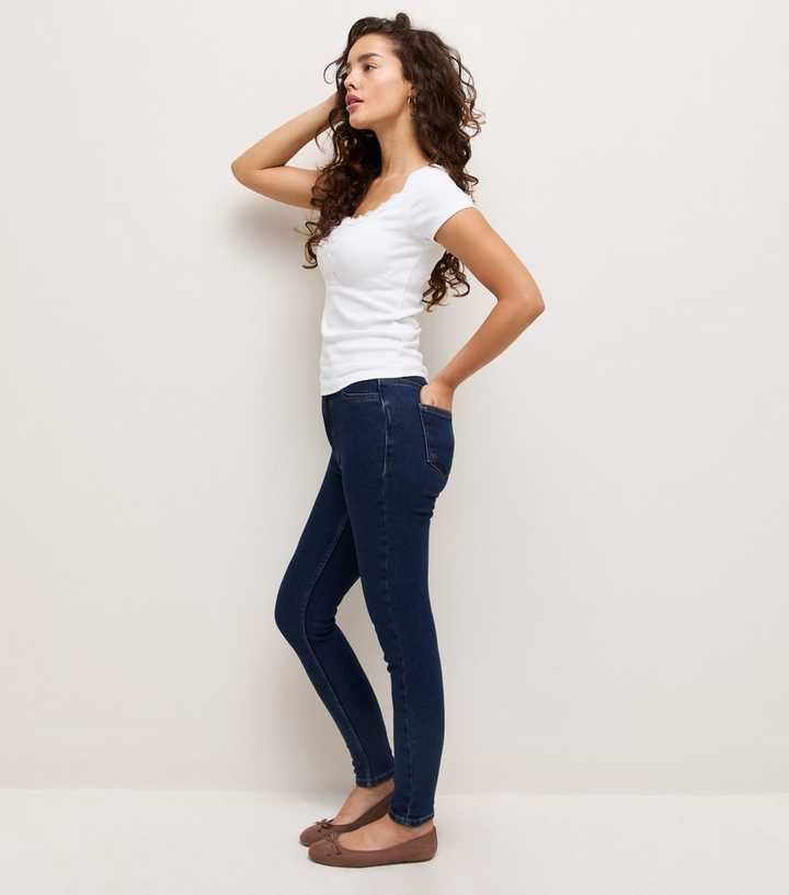 Petite Blue Skinny Fit Hallie Jeans