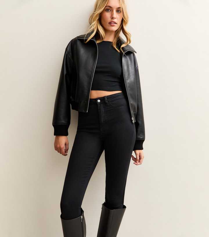 Stay Tall Black High Waist Hallie Super Skinny Jeans