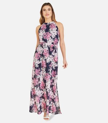 Mela Navy Floral Sleeveless Maxi Dress | New Look