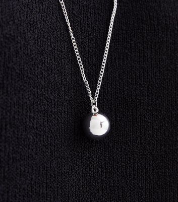 Silver Orb Pendant Necklace New Look