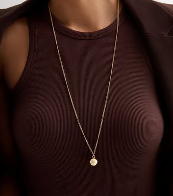 Gold Orb Pendant Necklace New Look