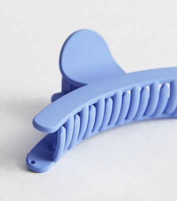 Bright Blue Matte Curved Hair Claw Clip New Look
