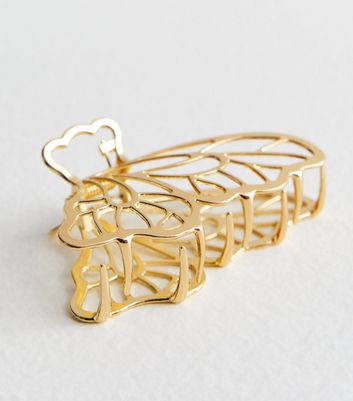 Gold Butterfly Wing Hair Claw Clip New Look