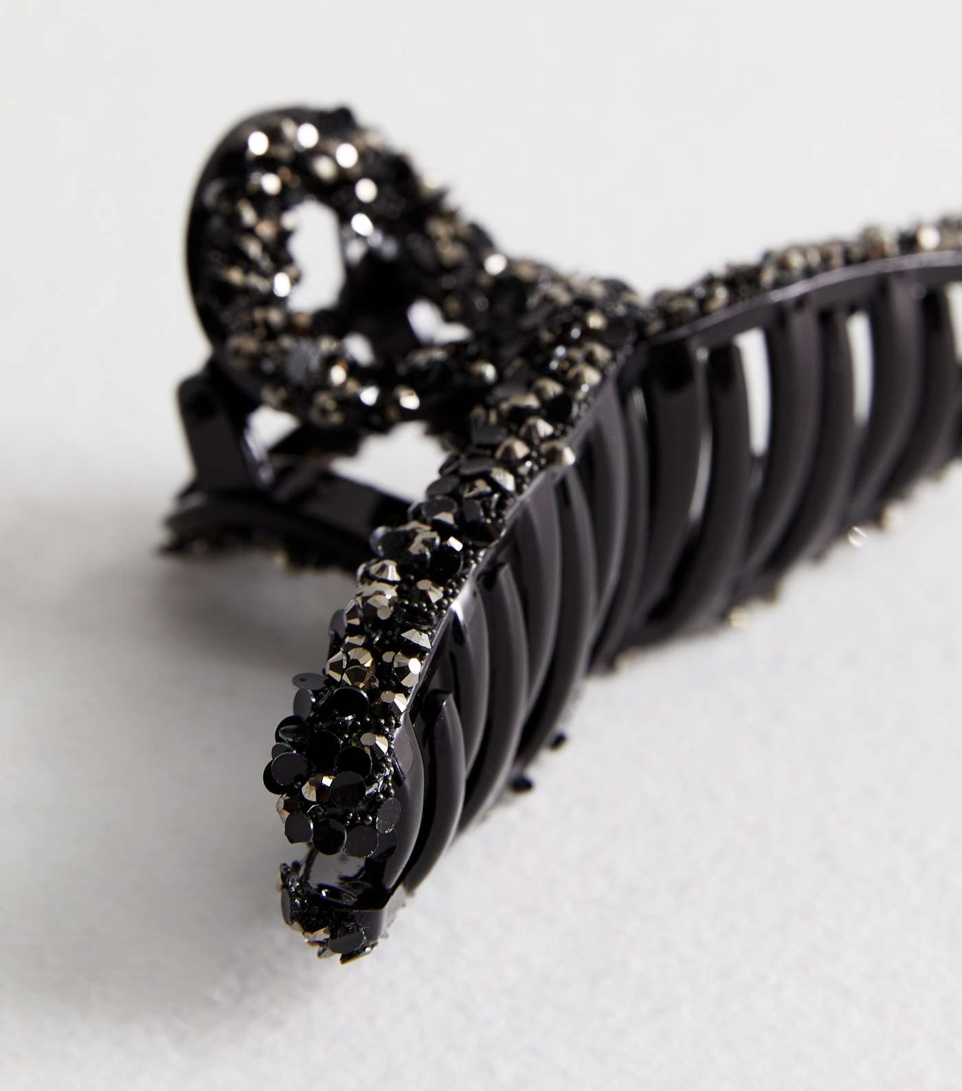 Black Sequin Embellished Hair Claw Clip Image 2