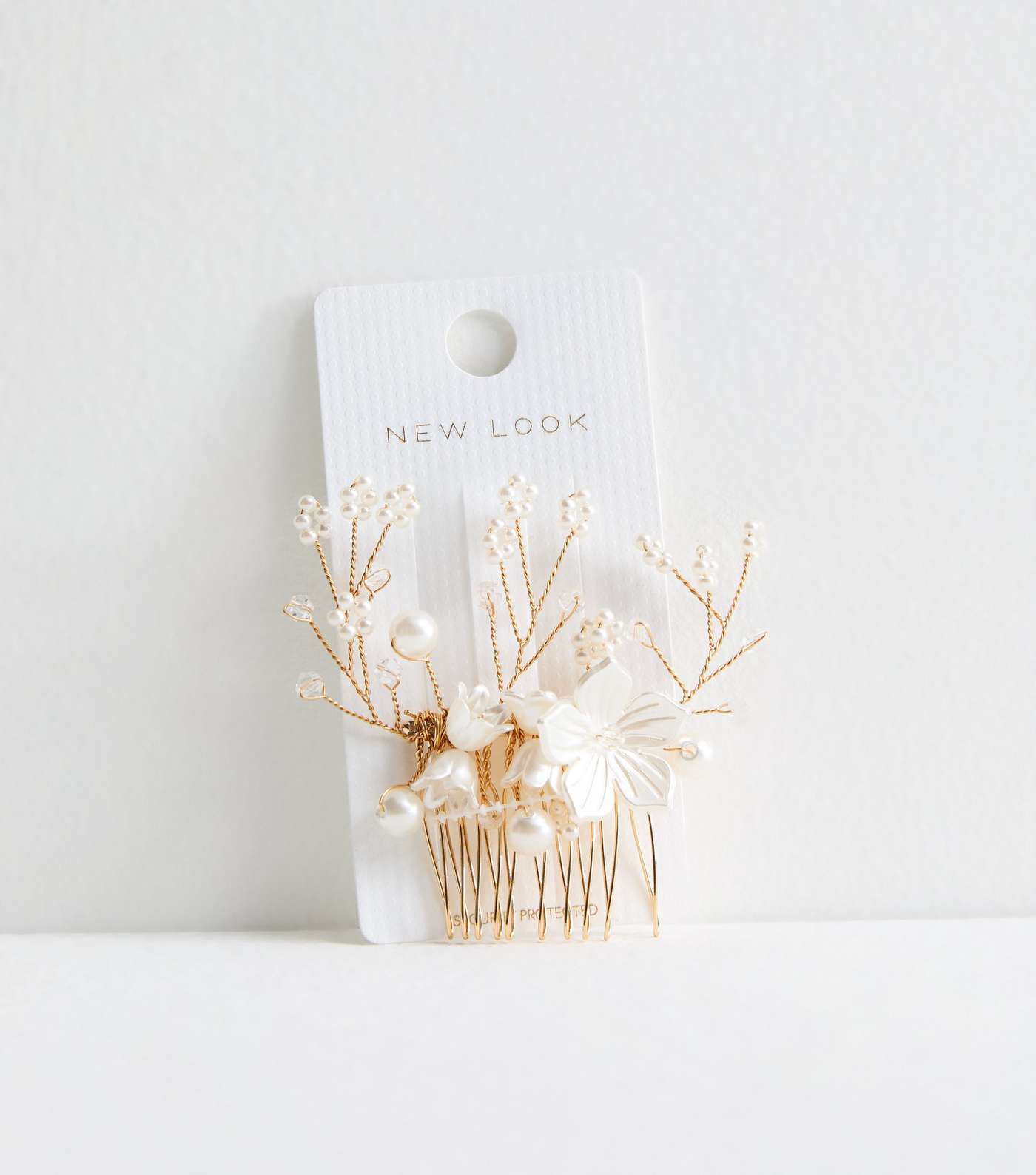 Gold Faux Pearl Hair Comb Image 2
