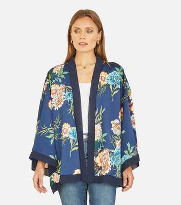 Mela Navy Floral Kimono