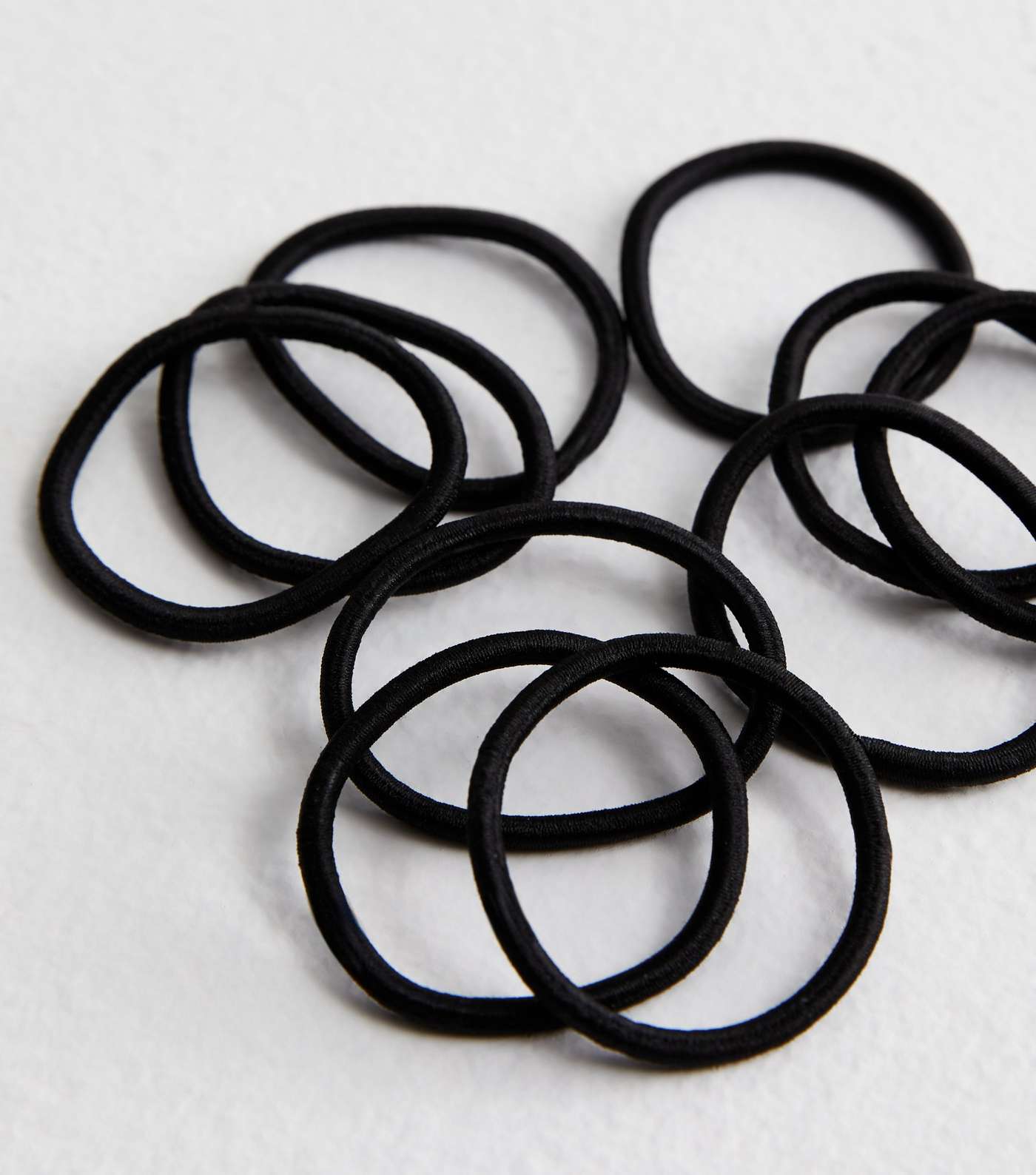 Black 10 Pack Thick Hair Bands  Image 2