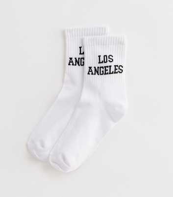 White Los Angeles Tube Socks