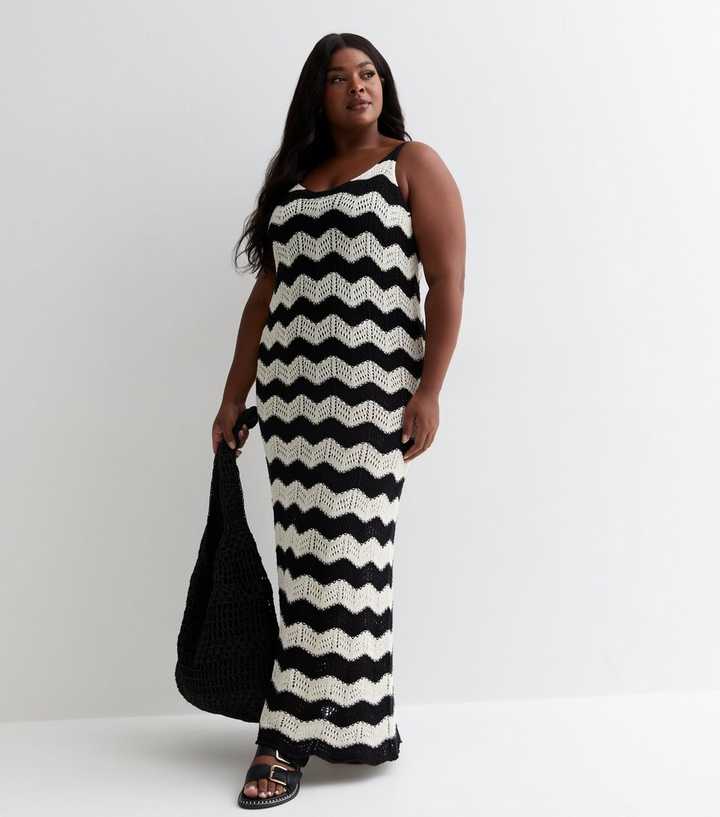 Plus Size Crochet Beach Dress Crochet Summer Vacation Holiday Maxi Dresses  Women Sleeveless Loose Waist V-