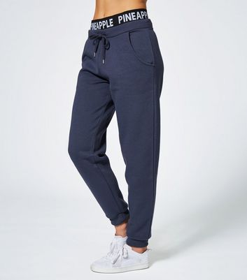 Pineapple Dark Grey Double Waistband Joggers New Look