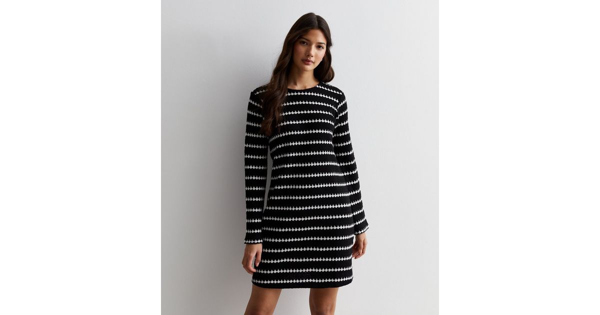 Black Stripe Little Black Dress main image 0
