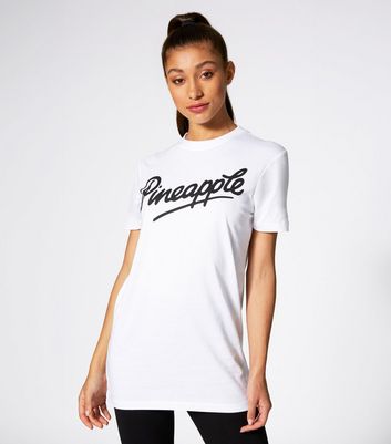 Pineapple White Logo T-Shirt New Look