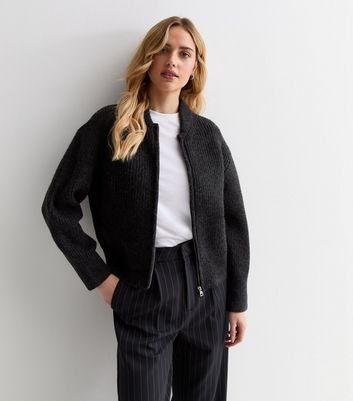 Knitted sale bomber cardigan