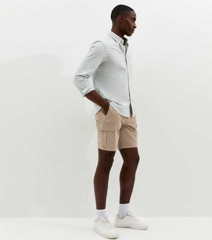 Stone Regular Fit Cargo Shorts