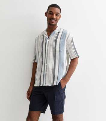 Navy Regular Fit Cargo Shorts