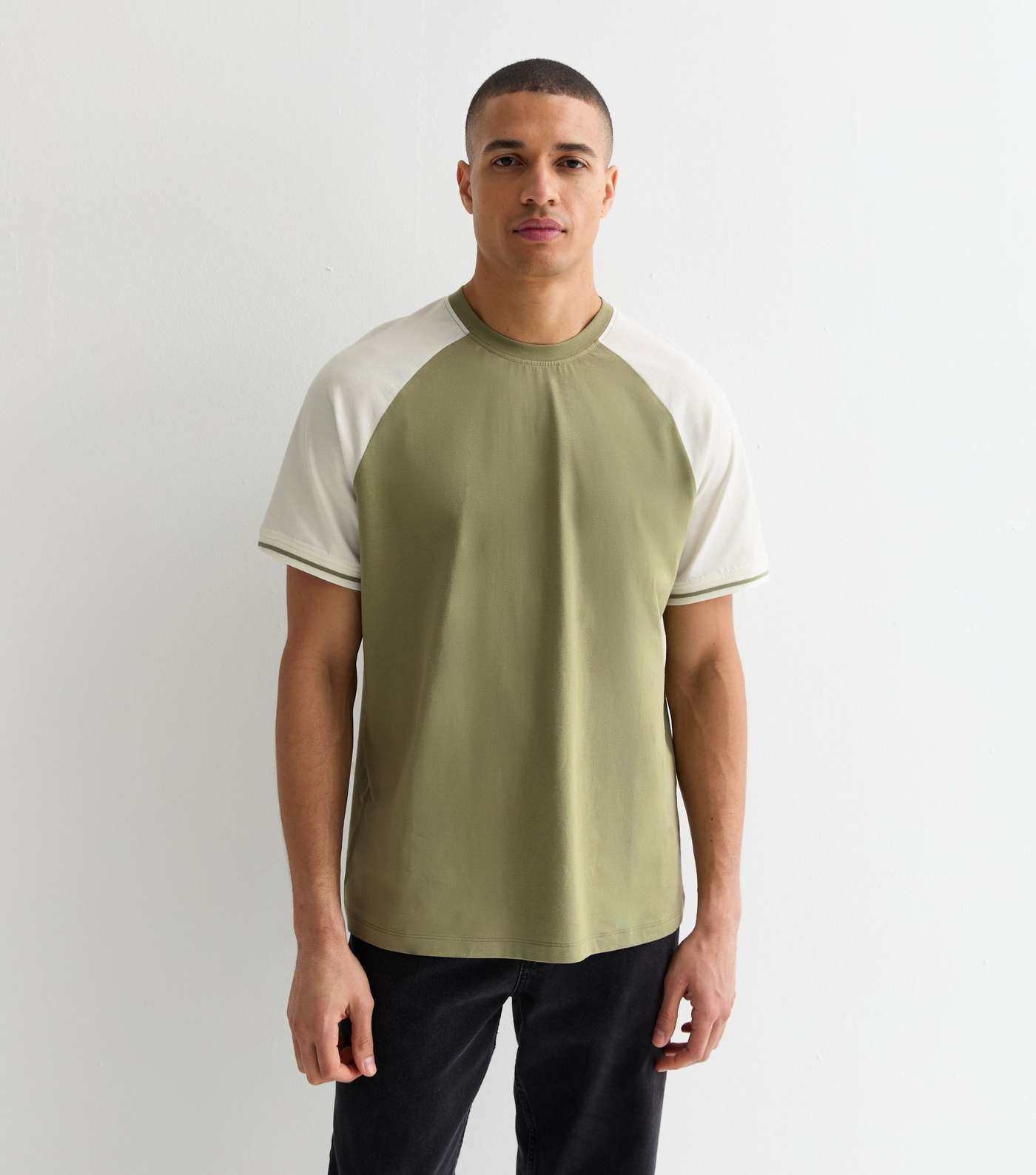 Green Cotton Raglan Oversized T-Shirt Image 2