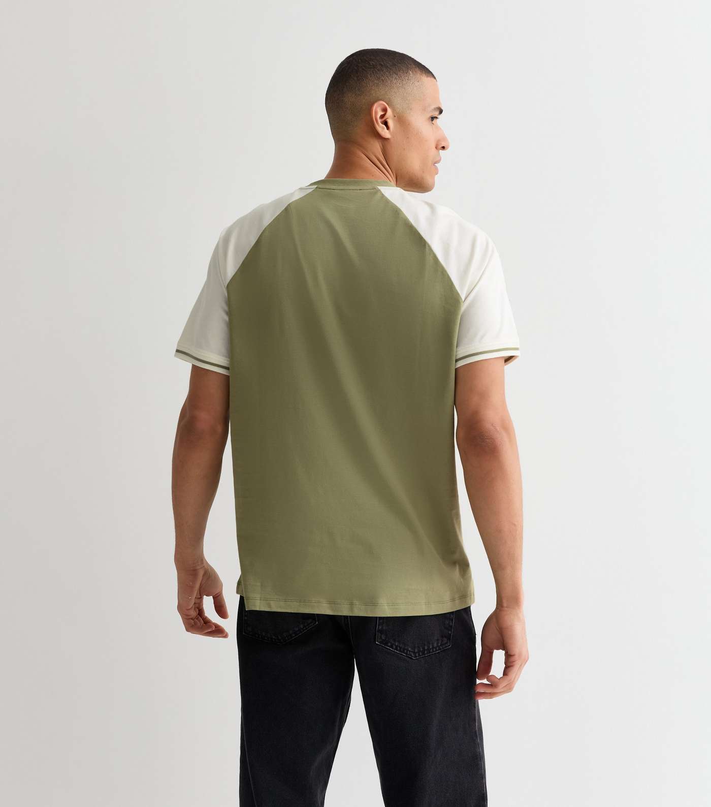 Green Cotton Raglan Oversized T-Shirt Image 4