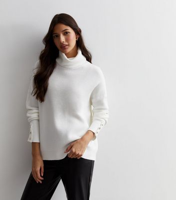 Womens ribbed roll neck hot sale jumper