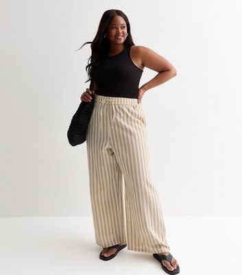 New look striped trousers hotsell