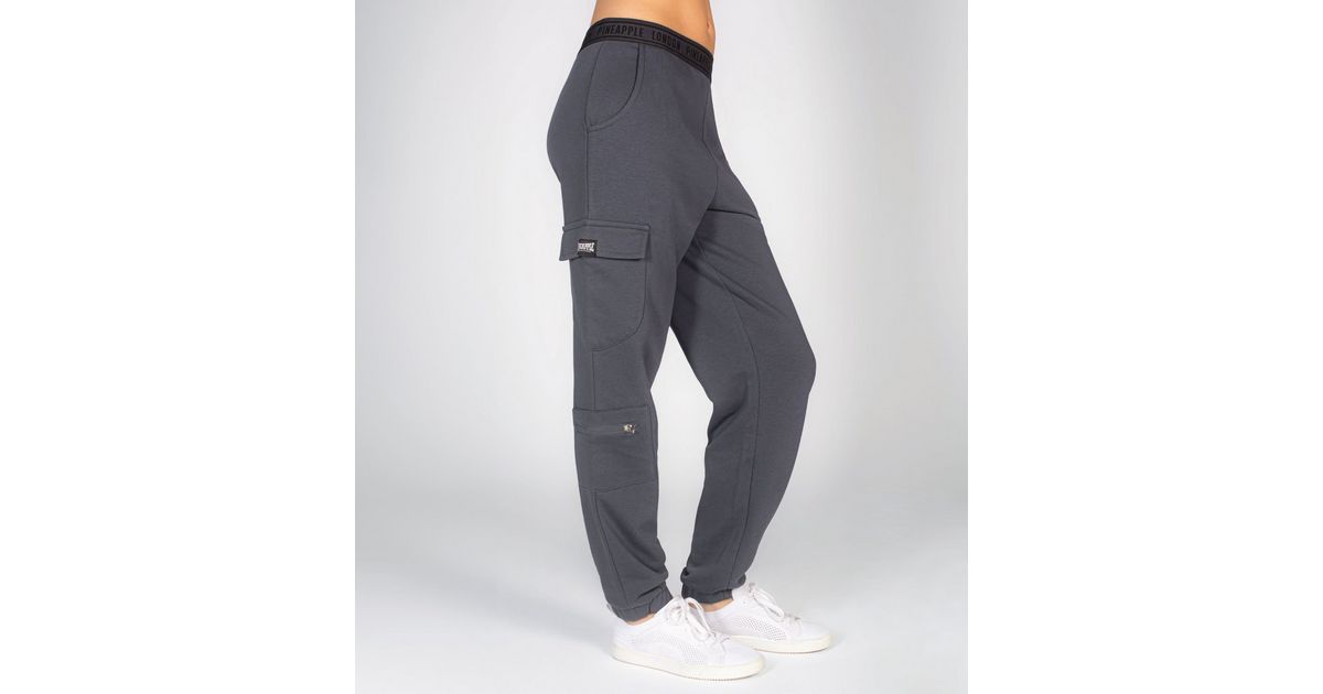 Womens Joggers With Utility Pockets And Top Lounge Set Cream –