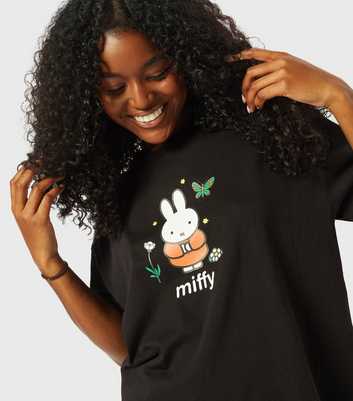 Skinnydip Black Miffy Oversized T-Shirt 