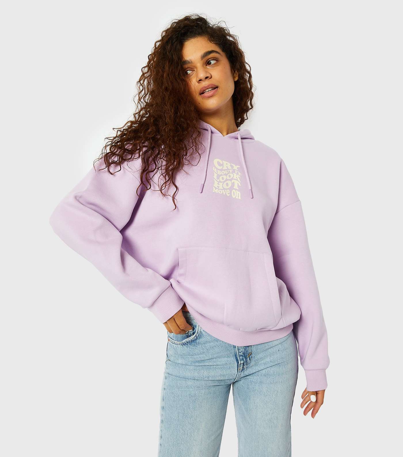 Skinnydip Lilac Cry About It Logo Oversized Hoodie Image 2