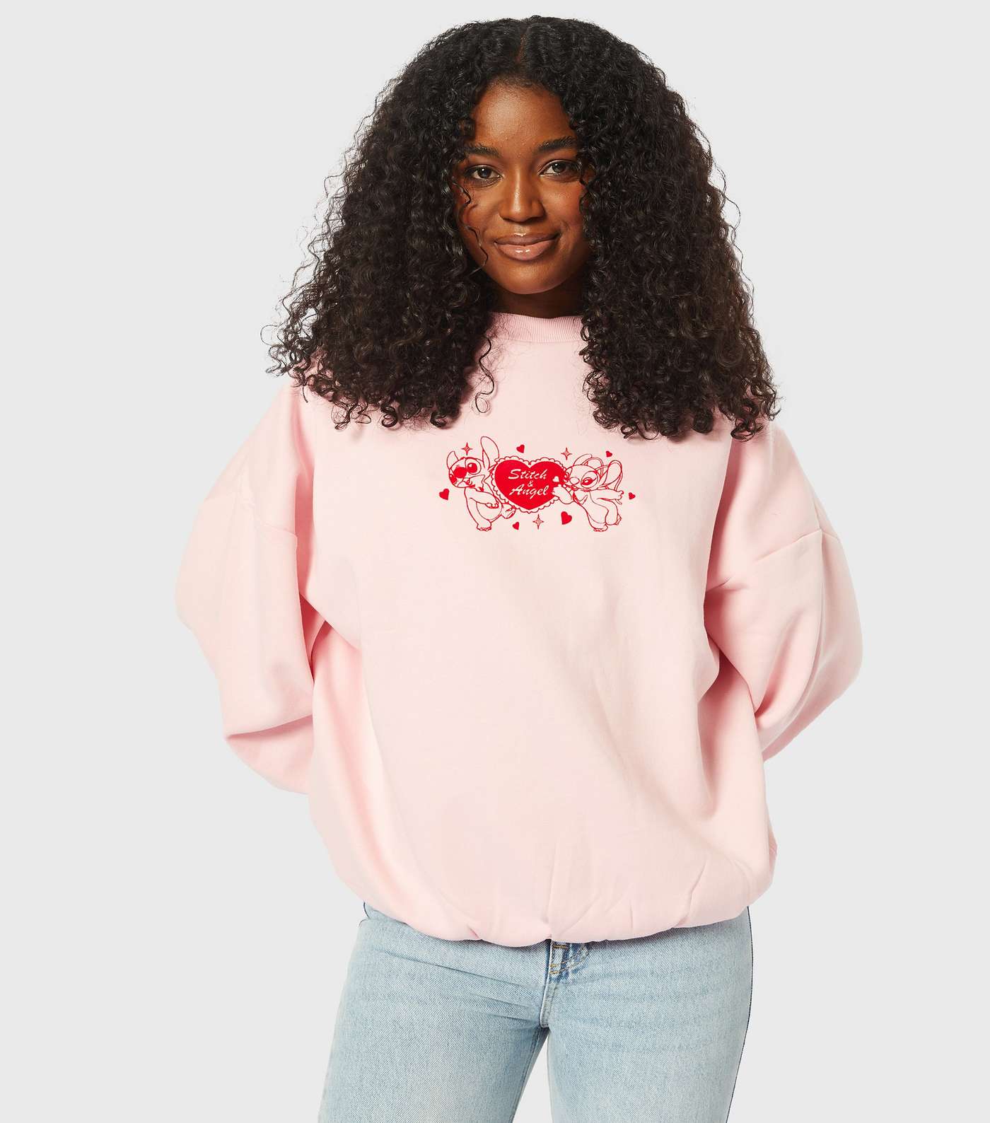 Skinnydip Pink Disney Stitch Sweatshirt Image 2