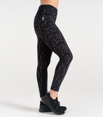 Dare 2b Black Leopard Print Influential Leggings New Look