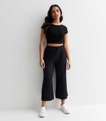 Ribbed Flared Trousers, Womens Wide Leg & Flared Trousers