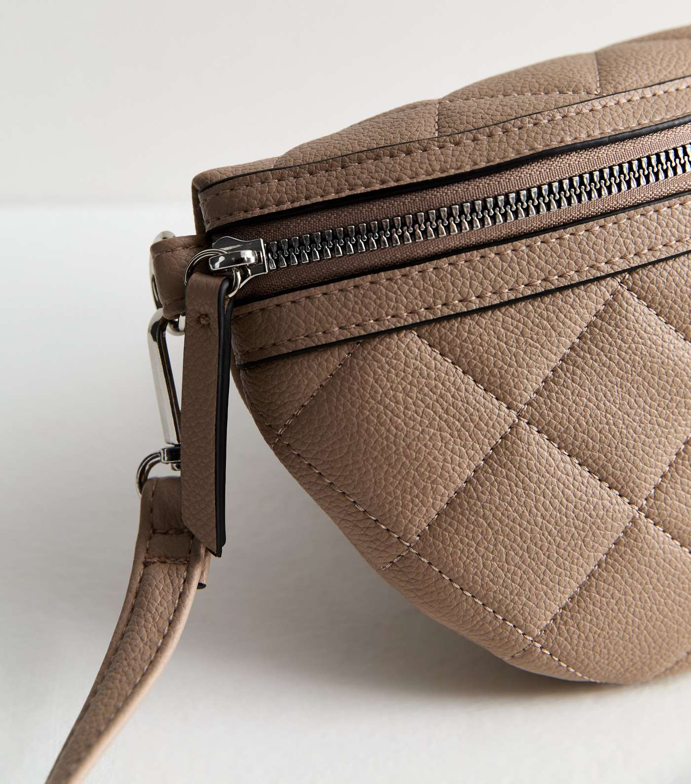 Brown Leather-Look Quilted Sling Cross Body Bag Image 3