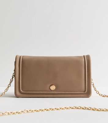 Mink Leather-Look Multi Pocket Clutch Bag