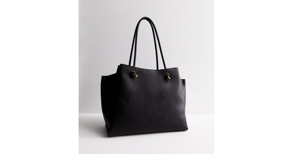 Black LeatherLook Shoulder Bag New Look