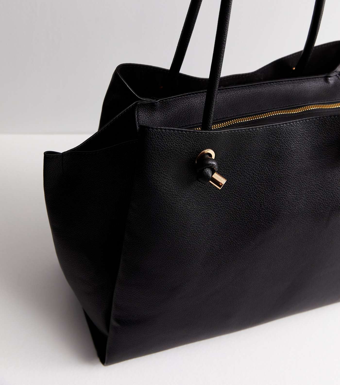 Black Leather-Look Shoulder Bag  Image 2