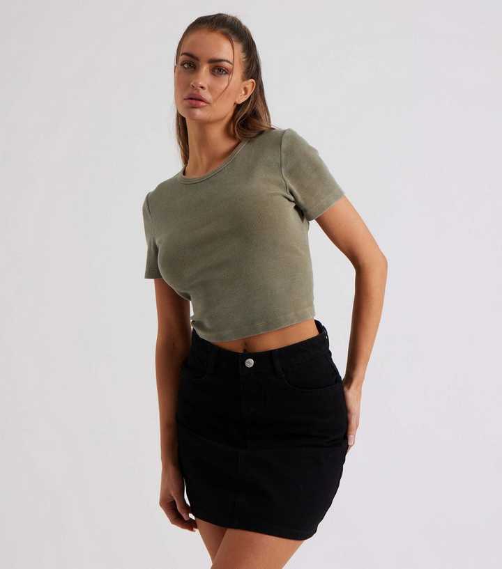 Urban Bliss Black Mom Style Mini Skirt