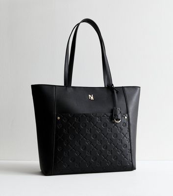 New look black tote bag best sale