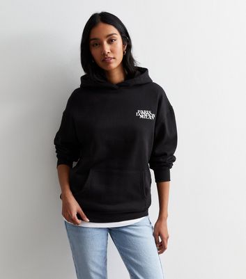 Black Paris London Milan Logo Hoodie | New Look