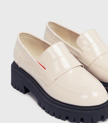 London Rebel Cream Chunky Loafers New Look
