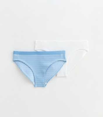 Girls 2 Pack of Striped Seamless Briefs