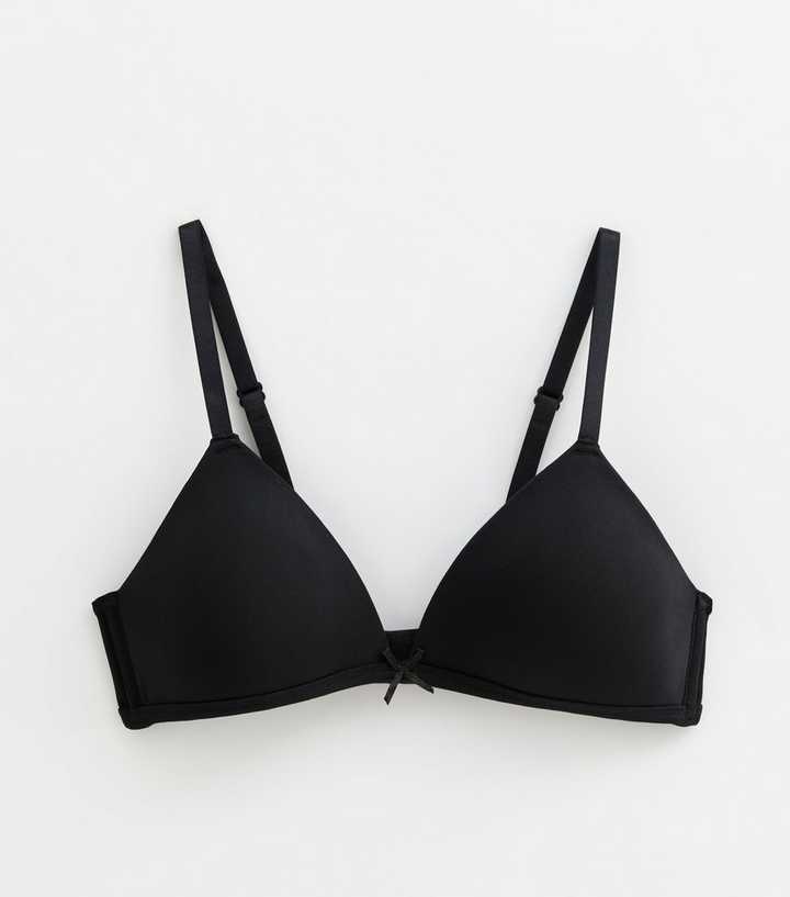 Girls Black Non Wired Triangle Bra