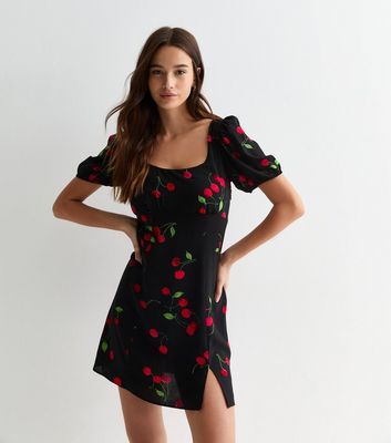 Black Dress with Cherries On It