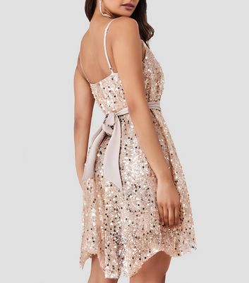 Rose gold on sale sequin dress short