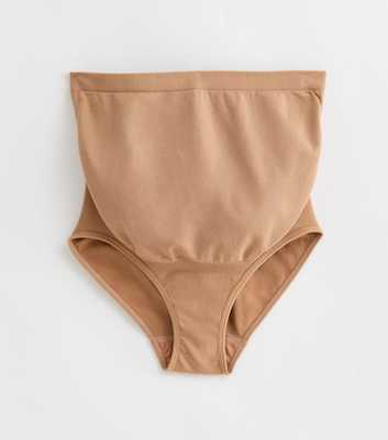 Maternity Tan High Waist Over Bump Briefs