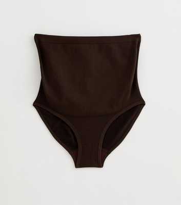 Maternity Brown High Waist Over Bump Briefs