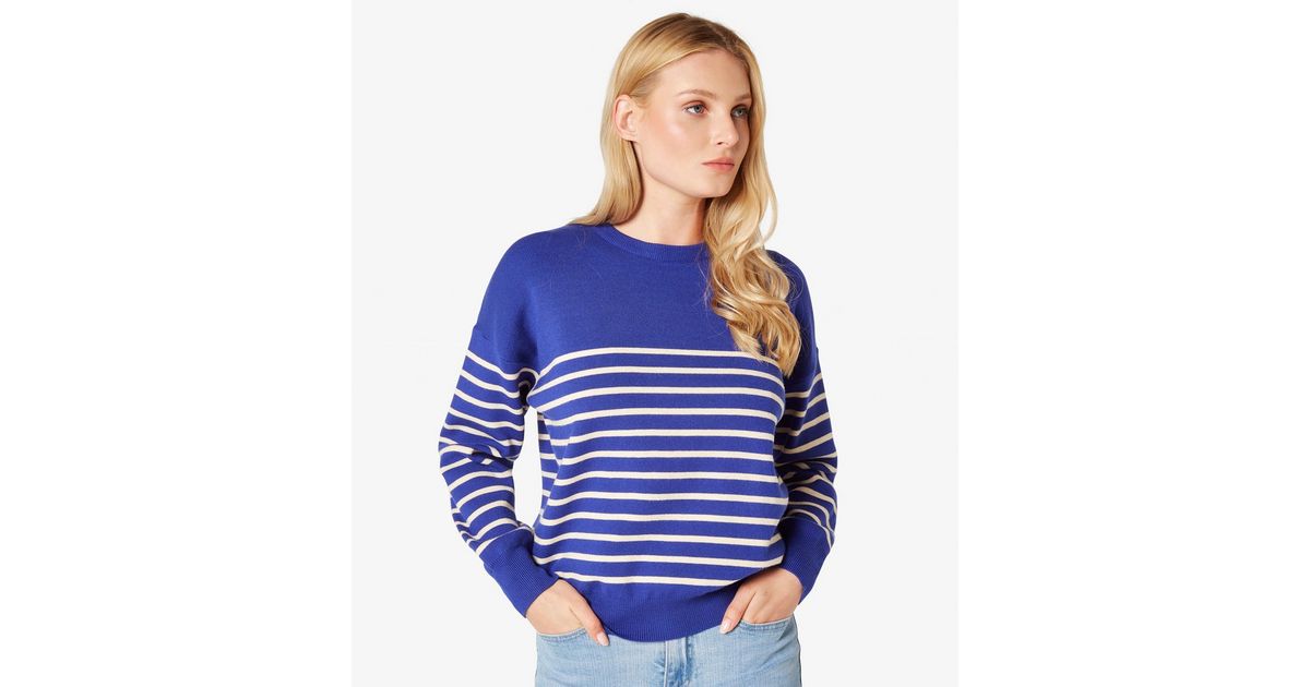 Augie Blue Stripe Knit Jumper